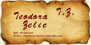 Teodora Zelić vizit kartica